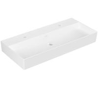 Villeroy & Boch Memento 2.0, lavabo mural, 1000 x 470 mm, sans trop-plein, non poli, 4A22A1RW, 4A22A1RW, Colorazione: Bianco pietra ceramicaPiù