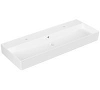 Villeroy & Boch Memento 2.0 lavabo mural, 2 trous pour robinet, avec trop-plein, non poncé, 1200x470mm, 4A22C4R1, 4A22C4R1, Colorazione: Bianco CeramicaPlus