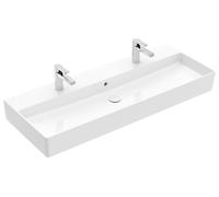 Villeroy & Boch Memento 2.0 lavabo mural, 2 trous pour robinet, avec trop-plein, non poncé, 1200x470mm, 4A22C401, 4A22C401, Colorazione: bianco-alpino