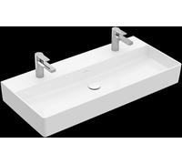 Villeroy & Boch Memento 2.0 lavabo mural, 2 trous pour robinet, avec trop-plein, poli, 1000x470mm, 4A221LRW, 4A221LRW, Colorazione: Bianco pietra ceramicaPiù