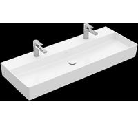 Villeroy & Boch Memento 2.0 lavabo mural, 2 trous pour robinet, avec trop-plein, poli, 1200x470mm, 4A22CK01, 4A22CK01, Colorazione: bianco-alpino
