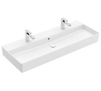 Villeroy & Boch Memento 2.0 lavabo mural, 2 trous pour robinet, avec trop-plein, poli, 1200x470mm, 4A22CKRW, 4A22CKRW, Colorazione: Bianco pietra ceramicaPiù