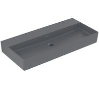 Villeroy & Boch Memento 2.0 lavabo mural, sans trou pour robinet, sans trop-plein, non rectifié, 1000x470mm, 4A22A3I4, 4A22A3I4, Colorazione: Grafite, Ceramica Plus