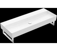 Villeroy & Boch Memento 2.0 lavabo mural, sans trou pour robinet, sans trop-plein, non rectifié, 1200x470mm, 4A22C3RW, 4A22C3RW, Colorazione: Bianco pietra ceramicaPiù