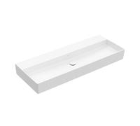 Villeroy & Boch Memento 2.0 lavabo a parete, 1200 x 470 mm, senza foro per rubinetto, senza sfioratore, lucido, 4A22CF, Colorazione: bianco-alpino