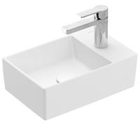 Villeroy & Boch Memento 2.0 lave-mains, 1 trou pour robinet, sans trop-plein, non poncé, 400x260mm, 432340RW, 432340RW, Colorazione: Bianco pietra ceramicaPiù