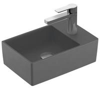 Villeroy & Boch Memento 2.0 lave-mains, 400 x 260 mm, 1 trou pour robinet, sans trop-plein, non enterré, 432340I4, 432340I4, Colorazione: Grafite, Ceramica Plus