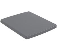 Villeroy & Boch Memento 2.0 - Sedile WC con abbassamento automatico, sedile WC rimovibile in termoindurente infrangibile, ricambio originale, rettangolare, grafite opaco