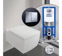 Villeroy & Boch Memento 2.0 SET completo WC sospeso con elemento incasso neeos,, 4633R0R1+16791CR#SET, Memento 2.0 bianco [WC > WC con Elementi Incasso]