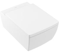 Villeroy & Boch Memento 2.0 WC suspendu à chasse d'eau profonde, rectangulaire, suspendu, DirectFlush, sortie horizontale, 375x560x345mm, 4633R0R1, 4633R0R1, Colorazione: Bianco CeramicaPlus