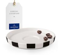 Villeroy & Boch - Memphis Collection piattino per tazzina da caffè, lavabile in lavastoviglie, utilizzabile in microonde, piattino per tazzina, ceramica, motivo geometrico, porcellana Premium