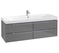 Villeroy & Boch Meuble-lavabo Subway 2.0, A69100FP, A69100FP, Colorazione: Grigio Lucido, Maniglia: argento opaco