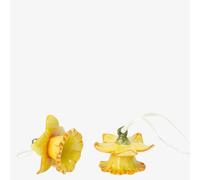 Villeroy & Boch, Mini Flower Bells, Appendini Narciso giallo set 2 pezzi , Porce