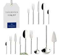 Villeroy & Boch Montauk Servizio di Posate per 12 Persone, 113 Pezzi, Acciaio