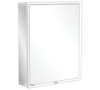 Villeroy & Boch My View Now armoire de toilette apparente, 1 porte, charnières à droite, avec éclairage, avec variateur à détection, 600x750x168mm, A4556R00, A4556R00
