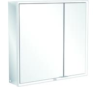 Villeroy & Boch My View Now armoire de toilette apparente, 2 portes, avec éclairage, avec interrupteur marche/arrêt, compatible Smart Home, 800x750x168mm, A4578000, A4578000