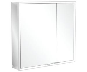 Villeroy & Boch My View Now armoire de toilette apparente, 2 portes, avec éclairage, avec interrupteur marche/arrêt, compatible Smart Home, 800x750x168mm, A4578000, A4578000
