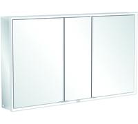 Villeroy & Boch My View Now armoire de toilette apparente, 3 portes, avec éclairage, avec interrupteur marche/arrêt, compatible Smart Home, 1300x750x168mm, A4571300, A4571300