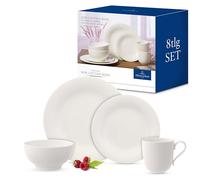 Villeroy & Boch New Cottage Basic Servizio da Tavola, Set da 8 Pezzi, Porcellana Premium, Bianco