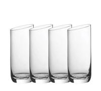 Villeroy & Boch Newmoon Servizio Bicchieri Bicchiere da Long Drink Eleganti e Contemporanee, Cristallo, Lavabili In Lavastoviglie, Trasparente, 4 Pezzi