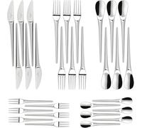 Villeroy & Boch NewMoon Posate da Tavola Versatile Set di Posate per La Vita Quotidiana e le Feste in Acciaio Inox, Lavabili In Lavastoviglie, 30 Pezzi