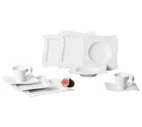 Villeroy & Boch NewWave Basic Servizio da Tavola, per 6 Persone, 30 Pezzi, Porcellana, Bianco