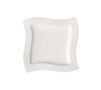 Villeroy & Boch NewWave Piatto da Cucina, Forma Angolare, Adatto per Lavastoviglie e Microonde, Porcellana Premium, Bianco, 27 cm