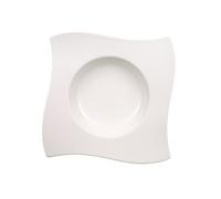 Villeroy & Boch NewWave Piatto Quadrato Per Zuppa 25Cm Bianco Porcellana