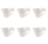 Villeroy & Boch NewWave Set Di 6 Tazze Café Au Lait 260Ml Bianco Porcellana