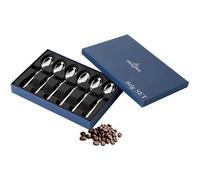 Villeroy & Boch NewWave Set di Cucchiaini da Caffè Espresso, 6 Pezzi, Acciaio Inossidabile, Grigio (Argento), 20.5 x 13.5 x 3 cm