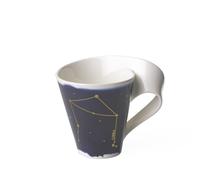 Villeroy & Boch NewWave Stars Tazza con Manico Elegante con Costellazione Bilancia, Adatta per lavastoviglie, Porcellana Premium, Bianca/Blu, 300 ml