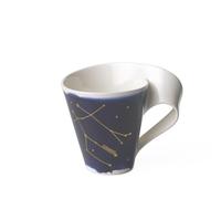 Villeroy & Boch NewWave Stars Tazza con Manico Elegante con Costellazione Gemelli, Adatta per lavastoviglie, Porcellana Premium, Bianca/Blu, 300 ml