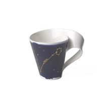 Villeroy & Boch NewWave Stars Tazza con Manico Elegante con Costellazione Pesci, Adatta per lavastoviglie, Porcellana Premium, Bianca/Blu, 300 ml