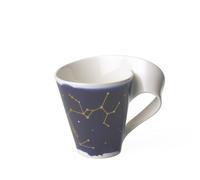 Villeroy & Boch NewWave Stars Tazza con Manico Elegante con Costellazione Sagittario, Adatta per lavastoviglie, Porcellana Premium, Bianca/Blu, 300 ml