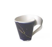 Villeroy & Boch NewWave Stars Tazza con Manico Elegante con Costellazione Toro, Adatta per lavastoviglie, Porcellana Premium, Bianca/Blu, 300 ml