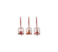 Villeroy & Boch -Nostalgic Ornaments, Ornamenti dondolo, set di 3 pezzi, 18x4x8cm, Porcellana, multicolore