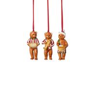 Villeroy & Boch - Nostalgic Ornaments orsetti set da 3 pezzi colorato, decorazione natalizia, addobbo per albero, idea regalo, decorazione di Natale dal design curato, porcellana Premium