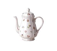 Villeroy & Boch Petit Fleur Caffettiera, Bricco di Porcellana Premium con Fini Rilievi e Motivi di Fiori e Frutti, 1.25 l