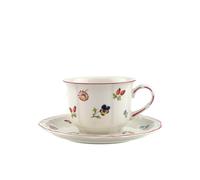 VILLEROY & BOCH Petite Fleur Tazza Caffè Colazione 260ml con Piattino 17cm Porce