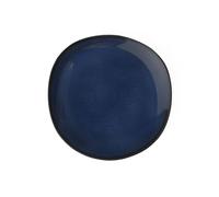 Villeroy & Boch Piatto Piano Lave Blue, 28 cm, Piatto dal Design in Terracotta, Lavabile in Lavastoviglie e a Microonde