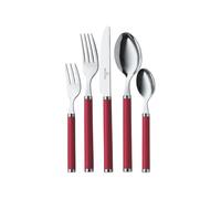 Villeroy & Boch Play! Red Roses Posate da tavola per 6 persone, 30 pezzi, Acciaio, Impugnatura in plastica rossa