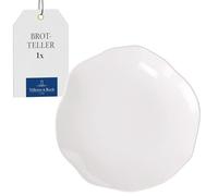 Villeroy & Boch - Pura piatto da pane, ca. 17 × 17 × 2 cm, bianco puro, lavabile in lavastoviglie e utilizzabile nel microonde, forma fluida, porcellana Premium Bone made in Germany