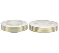 Villeroy & Boch - Royal Dinner Set 12 Pezzi Bianco, Lavabile in Lavastoviglie, Adatto per Microonde, Piatto, Set di Stoviglie, Servizio Piatti 6 Persone, Porcellana Bone Premium