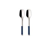 Villeroy & Boch S+ Blueberry Posate da Insalata, Impugnatura con Rivestimento in Silicone, Acciaio Inossidabile, Blu, 28 cm, 2 Pezzi