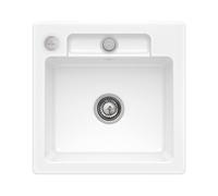 Villeroy & Boch Siluet 50 S Flat lavello da cucina, 33452FKGHL1, Siluet 50 S Flat bianco neve [Lavelli da Cucina > per Base Sottolavello a partire da 50 cm]
