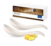 Villeroy & Boch Soup Passion Cucchiai per Zuppa Asia, Set da 2, Porcellana Premium, Bianco