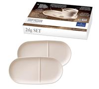 Villeroy & Boch Soup Passion Vassoi di Ceramica, Set da 2, Porcellana Premium, Bianco