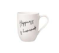 Villeroy & Boch - Statement tazza con manico, Happiness is homemade 11,5x8x10,5cm, tazza di porcellana bianca, 280ml