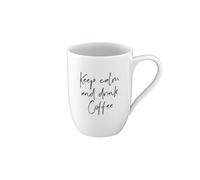 VILLEROY & BOCH STATEMENT TAZZA MUG KEEP CALM AND DRINK COFFEE