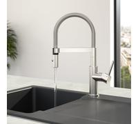 Villeroy & Boch Steel Expert Compact rubinetto da cucina, orientabile, 927300LC, Steel Expert Compact acciaio inox spazzolato [Rubinetti da Cucina]